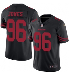 Men's Nike San Francisco 49ers #96 Datone Jones Elite Black Rush Vapor Untouchable NFL Jersey