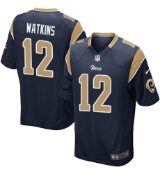 Men's Nike Los Angeles Rams #12 Sammy Watkins Game Navy Blue Team Color NFL Jersey