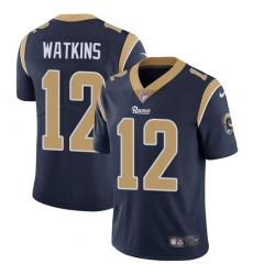 Men's Nike Los Angeles Rams #12 Sammy Watkins Navy Blue Team Color Vapor Untouchable Limited Player NFL Jersey