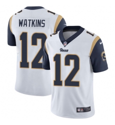 Men's Nike Los Angeles Rams #12 Sammy Watkins White Vapor Untouchable Limited Player NFL Jersey