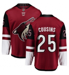 Youth Arizona Coyotes #25 Nick Cousins Authentic Burgundy Red Home Fanatics Branded Breakaway NHL Jersey