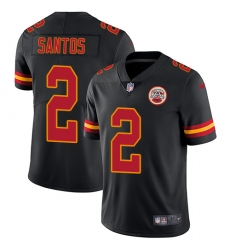 Men's Nike Kansas City Chiefs #2 Cairo Santos Limited Black Rush Vapor Untouchable NFL Jersey