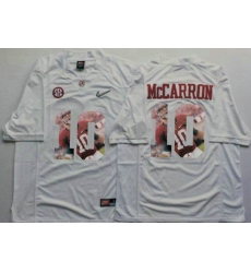 Alabama Crimson Tide #10 AJ McCarron White Player Fashion Stitched NCAA Jersey