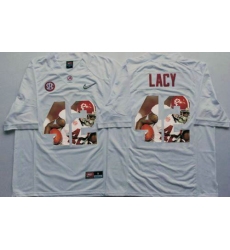 Alabama Crimson Tide #42 Eddie Lacy White Player Fashion Stitched NCAA Jersey