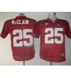 Crimson Tide #25 Rolando McClain Red Embroidered NCAA Jersey