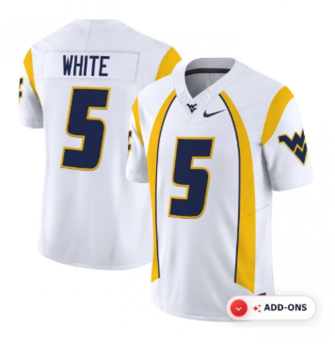 West Virginia Mountaineer #5 Pat White Throwback Vapc Limited Jersey