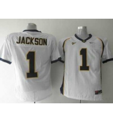 Golden Bears #1 DeSean Jackson White Embroidered NCAA Jersey