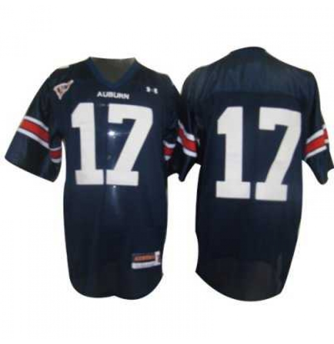 Tigers #17 Blue Embroidered NCAA Jersey