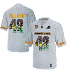 Arizona State Sun Devils #42 Pat Tillman Ice Team Logo Print College Football Jersey3