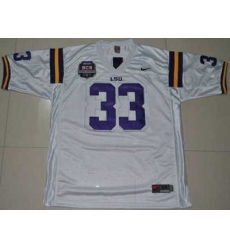 LSU Tigers #33 Odell Beckham White 2012 BCS Championship Patch Embroidered NCAA Jersey