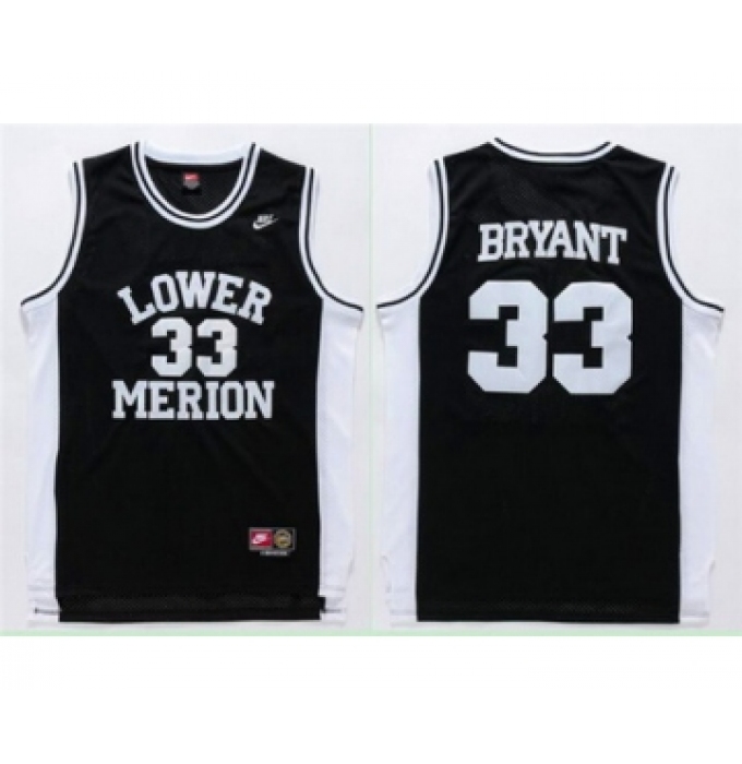 Men's Lower Merion High School #33 Kobe Bryant Black High School Nike Swingman Jersey