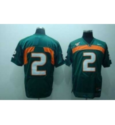 Hurricanes #2 Jon Beason Green Embroidered NCAA Jersey