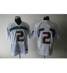 NCAA Miami Hurricanes 2 White Jersey