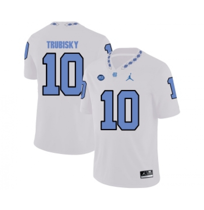 North Carolina Tar Heels 10 Mitch Trubisky White College Football Jersey