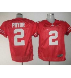 Buckeyes #2 Terrelle Pryor Red Embroidered NCAA Jersey