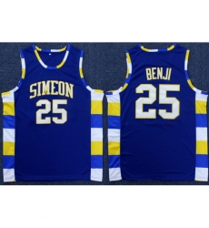 Men's Simeon Career Academy #25 Benji Royal Stitched Basketball Jersey