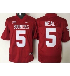 Men Oklahoma Sooners #5 Durron Neal Red XII Stitched NCAA Jersey