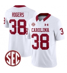 Men's South Carolina Fighting Gamecocks #38 George Rogers White F.U.S.E. Stitched Jersey
