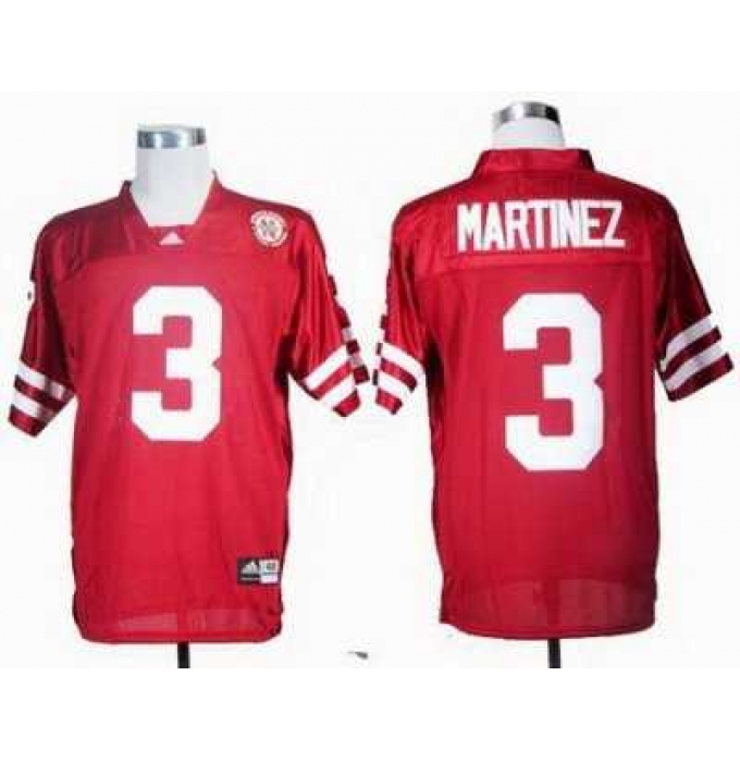 NCAA Nebraska Cornhuskers Taylor Martinez 3 Red College Football Jersey