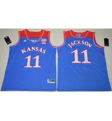 Kansas Jayhawks #11 Josh Jackson Royal Blue Basketball Authentic Stitched NCAA Jersey