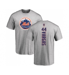 Baseball New York Mets #44 Jason Vargas Ash Backer T-Shirt