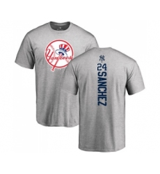 MLB Nike New York Yankees #24 Gary Sanchez Ash Backer T-Shirt