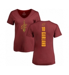Basketball Women's Cleveland Cavaliers #10 Darius Garland Maroon Backer T-Shirt