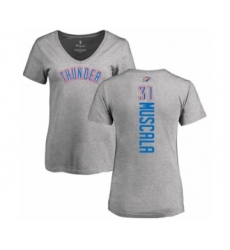 Basketball Women's Oklahoma City Thunder #31 Mike Muscala Ash Backer T-Shirt