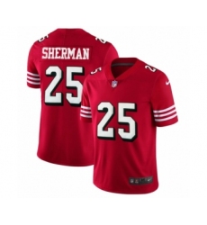 Men's San Francisco 49ers #25 Richard Sherman Limited Red Rush Vapor Untouchable Football Jerseys