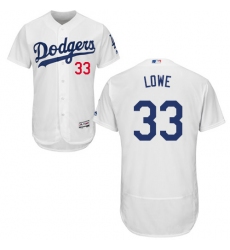 Men's Majestic Los Angeles Dodgers #33 Mark Lowe White Home Flex Base Authentic Collection MLB Jersey