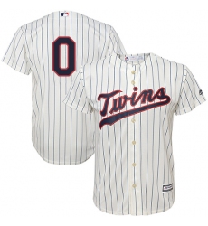 Youth Majestic Minnesota Twins #0 Erick Aybar Replica Cream Alternate Cool Base MLB Jersey