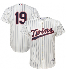 Youth Majestic Minnesota Twins #19 Anibal Sanchez Authentic Cream Alternate Cool Base MLB Jersey