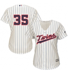 Women's Majestic Minnesota Twins #35 Michael Pineda Replica Cream Alternate Cool Base MLB Jersey