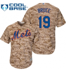 Men's Majestic New York Mets #19 Jay Bruce Authentic Camo Alternate Cool Base MLB Jersey