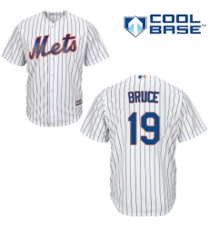 Youth Majestic New York Mets #19 Jay Bruce Replica White Home Cool Base MLB Jersey