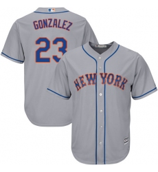 Youth Majestic New York Mets #23 Adrian Gonzalez Authentic Grey Road Cool Base MLB Jersey