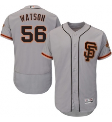 Men's Majestic San Francisco Giants #56 Tony Watson Grey Alternate Flex Base Authentic Collection MLB Jersey