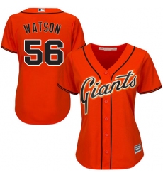 Women's Majestic San Francisco Giants #56 Tony Watson Authentic Orange Alternate Cool Base MLB Jersey