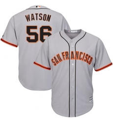 Youth Majestic San Francisco Giants #56 Tony Watson Authentic Grey Road Cool Base MLB Jersey