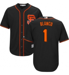 Youth Majestic San Francisco Giants #1 Gregor Blanco Replica Black Alternate Cool Base MLB Jersey