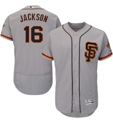 Men's Majestic San Francisco Giants #16 Austin Jackson Grey Alternate Flex Base Authentic Collection MLB Jersey