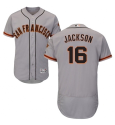 Men's Majestic San Francisco Giants #16 Austin Jackson Grey Road Flex Base Authentic Collection MLB Jersey
