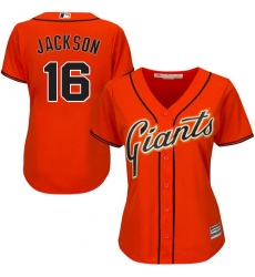 Women's Majestic San Francisco Giants #16 Austin Jackson Replica Orange Alternate Cool Base MLB Jersey