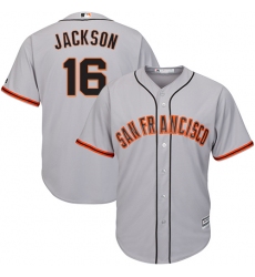 Youth Majestic San Francisco Giants #16 Austin Jackson Replica Grey Road Cool Base MLB Jersey
