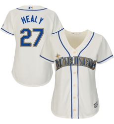 Women's Majestic Seattle Mariners #27 Ryon Healy Authentic Cream Alternate Cool Base MLB Jersey