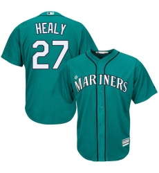 Youth Majestic Seattle Mariners #27 Ryon Healy Authentic Teal Green Alternate Cool Base MLB Jersey