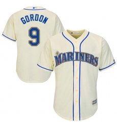 Men's Majestic Seattle Mariners #9 Dee Gordon Replica Cream Alternate Cool Base MLB Jersey