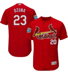 Men's Majestic St. Louis Cardinals #23 Marcell Ozuna Red Alternate Flex Base Authentic Collection MLB Jersey
