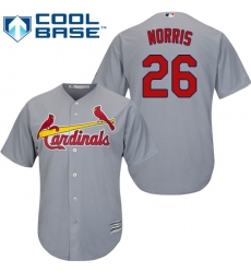 Youth Majestic St. Louis Cardinals #26 Bud Norris Authentic Grey Road Cool Base MLB Jersey