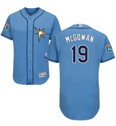 Men's Majestic Tampa Bay Rays #19 Dustin McGowan Light Blue Flexbase Authentic Collection MLB Jersey